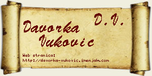 Davorka Vuković vizit kartica